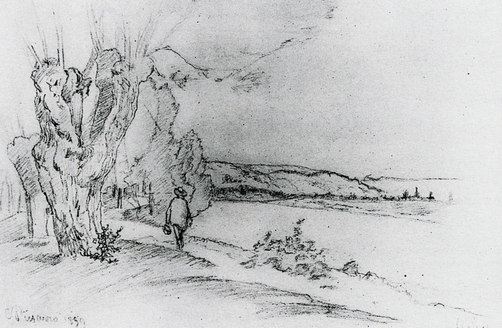 Cat. 1 Landscape in Montfoucault, 1864